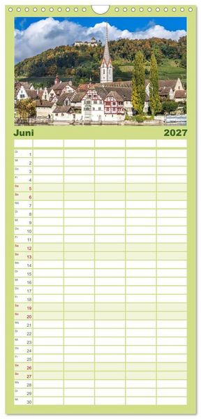 Produktbild: Familienplaner 2027 - Charmantes Stein am Rhein mit 5 Spalten (Wandkalender, 21 x 45 cm) CALVENDO