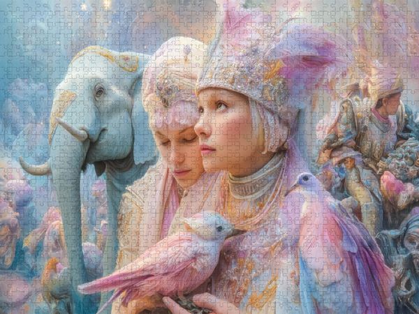 Produktbild: CALVENDO Puzzle Gl&uuml;ckselige Welten | 1000 Teile Lege-Gr&ouml;&szlig;e 64x48cm Foto-Puzzle f&uuml;r gl&uuml;ckliche Stunden