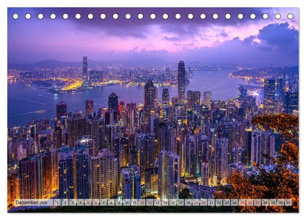 Produktbild: Metropolen Chinas - Peking, Shanghai, Hongkong (Tischkalender 2026 DIN A5 quer), CALVENDO Monatskalender