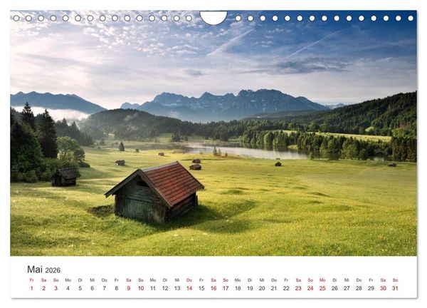 Produktbild: Deutschlands Landschaften 2026 &ndash; Von der K&uuml;ste bis zu den Alpen (Wandkalender 2026 DIN A4 quer), CALVENDO Monatskalender