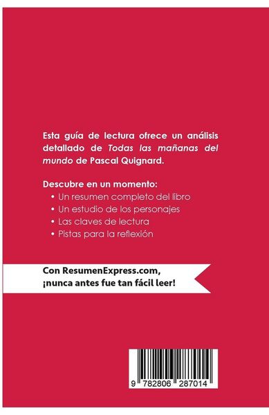 Produktbild: Todas las ma&ntilde;anas del mundo de Pascal Quignard (Gu&iacute;a de lectura)