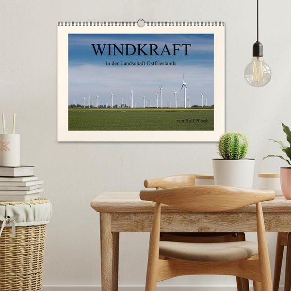 Produktbild: Windkraft in der Landschaft Ostfrieslands (Wandkalender 2026 DIN A3 quer), CALVENDO Monatskalender