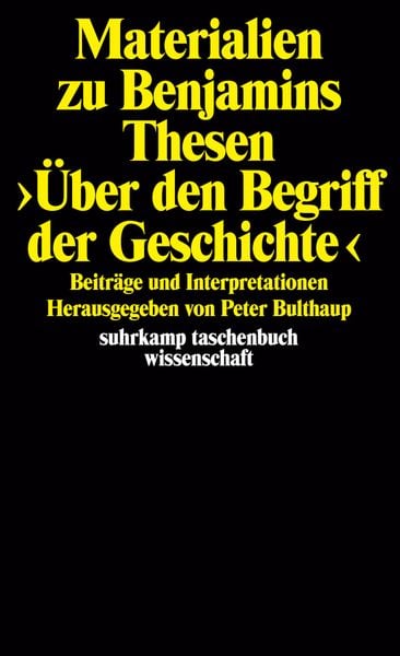 Produktbild: Materialien zu Benjamins Thesen >&Uuml;ber den Begriff der Geschichte<
