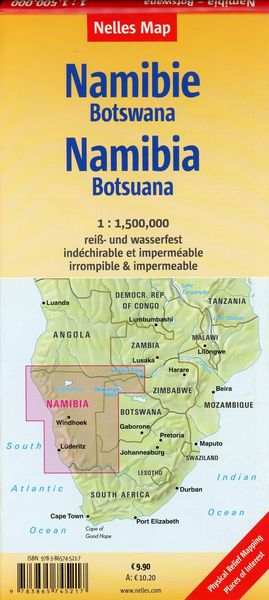 Produktbild: Nelles Map Landkarte Namibia - Botswana