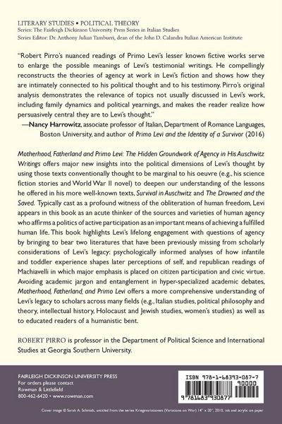 Produktbild: Pirro, R: Motherhood, Fatherland, and Primo Levi