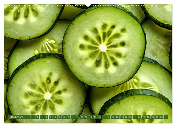 Produktbild: GR&Uuml;N - Gem&uuml;se und Obst - Knackig und Frisch (Wandkalender 2026 DIN A2 quer), CALVENDO Monatskalender