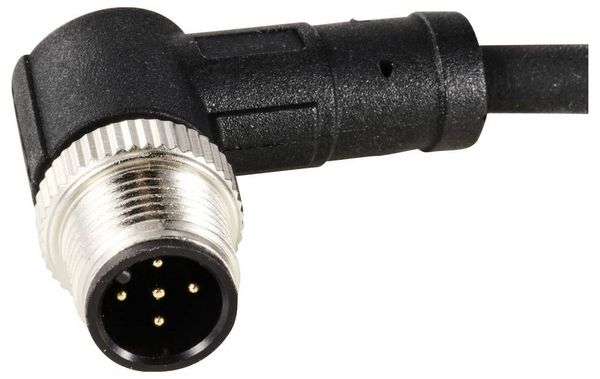 Produktbild: TRU COMPONENTS TC-12833140 Sensor-/Aktor-Anschlussleitung M12 Stecker, gewinkelt 2 m Polzahl Sensoren: 5 1 St.