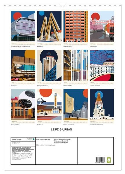 Produktbild: LEIPZIG URBAN (Wandkalender 2027 DIN A2 hoch), CALVENDO Monatskalender