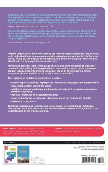 Produktbild: Marr, T: Why Do Linguistics?