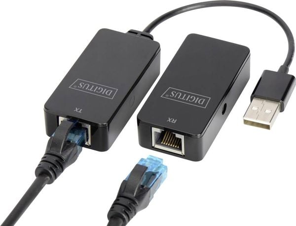 Digitus USB 2.0, Computer, Maus, Netzwerk, Notebook, Tastatur/Maus Adapter [1x USB 2.0 Buchse A, USB 2.0 Stecker A - 2x 