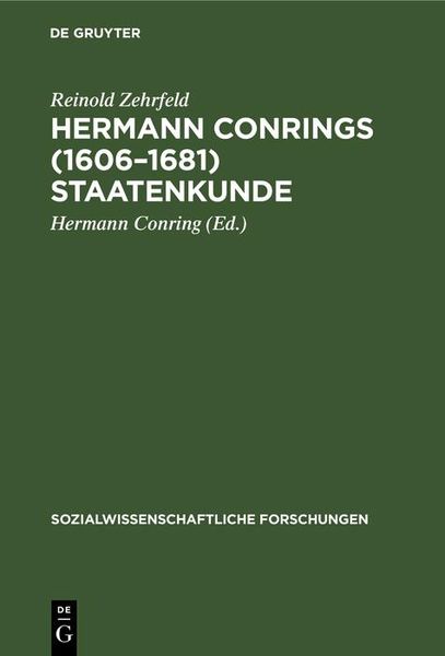 Produktbild: Hermann Conrings (1606-1681) Staatenkunde