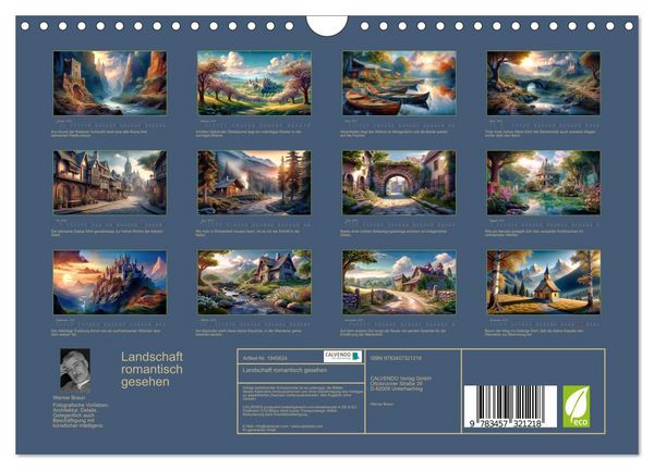 Produktbild: Landschaft romantisch gesehen (Wandkalender 2026 DIN A4 quer), CALVENDO Monatskalender