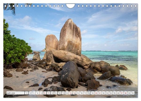 Produktbild: Seychelles - Des &icirc;les de r&ecirc;ve dans l'oc&eacute;an Indien (Calendrier mural 2026 DIN A4 vertical), CALVENDO calendrier mensuel
