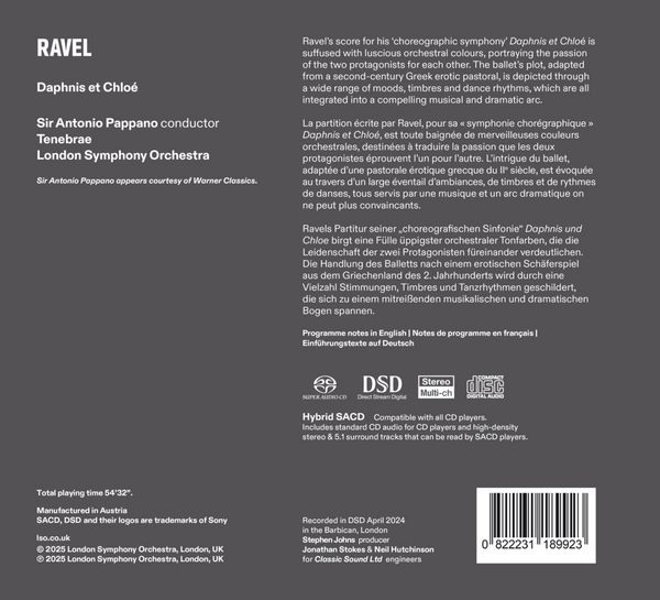 Produktbild: Pappano/Tenebrae/LSO: Daphnis et Chlo'