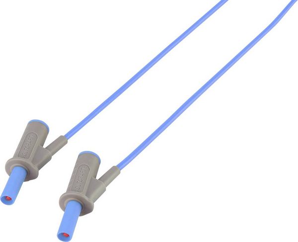 Produktbild: VOLTCRAFT MSB-501 Sicherheits-Messleitung Lamellenstecker 4 mm Lamellenstecker 4 mm 1.50 m Blau 1 St.