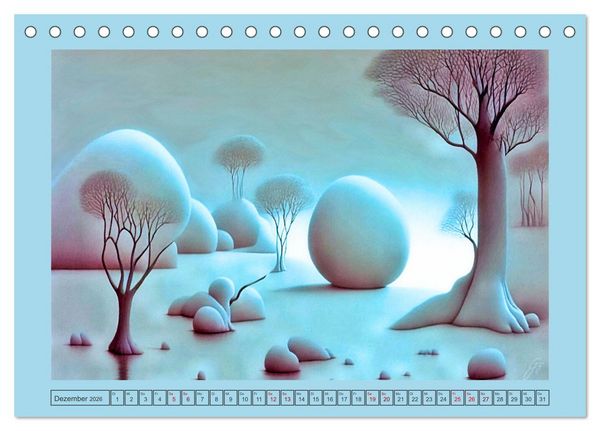 Produktbild: Unwirkliche Umgebungen (Tischkalender 2026 DIN A5 quer), CALVENDO Monatskalender