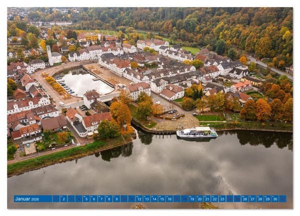 Produktbild: Die Obere Weser - von Bad Karlshafen bis Hameln (Wandkalender 2026 DIN A4 quer), CALVENDO Monatskalender