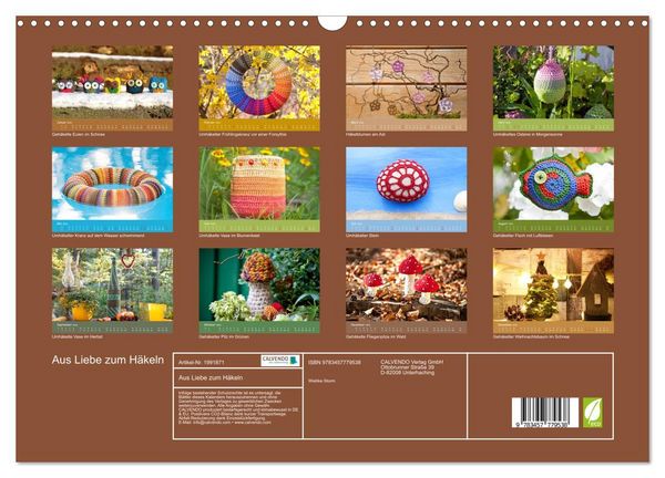 Produktbild: Aus Liebe zum H&auml;keln (Wandkalender 2026 DIN A3 quer), CALVENDO Monatskalender