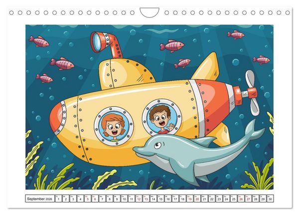 Produktbild: Der bunte Kinderkalender (Wandkalender 2026 DIN A4 quer), CALVENDO Monatskalender