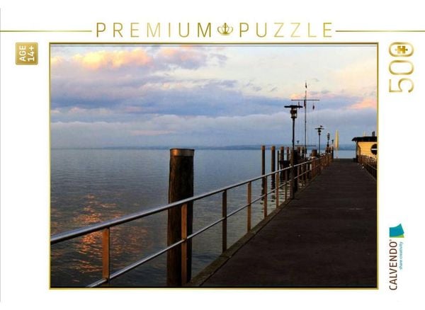 CALVENDO Puzzle Schiffsanlegestelle Hagnau | 500 Teile Lege-Größe 48 × 36 cm Foto-Puzzle für Erwachsene