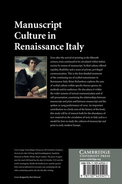 Produktbild: Manuscript Culture in Renaissance Italy