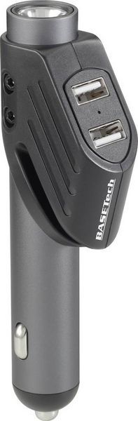 Produktbild: Basetech BT-2357759 BT99 Nothammer Gurtschneider, LED-Leuchte Pkw, Lkw, SUV, Van, Wohnmobile, Bus (L x B x H) 128 x 24 x 45 mm 1 St.