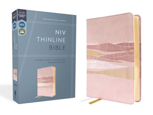 Niv, Thinline Bible, Leathersoft, Pink, Red Letter, Comfort Print, Gebundene Ausgabe von Zondervan, Zondervan, 9780310462125