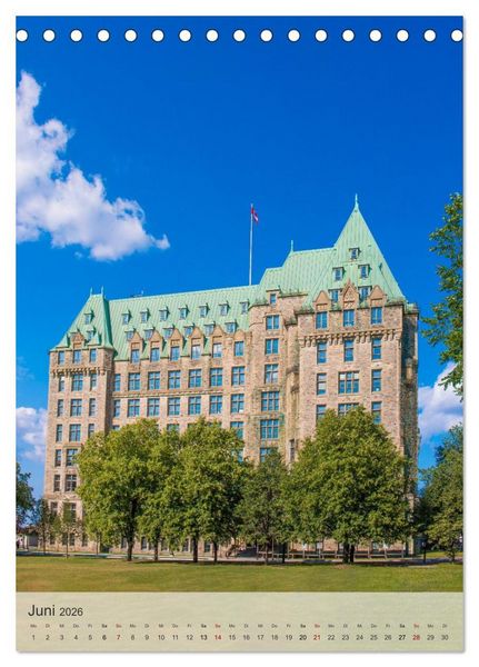 Produktbild: Ottawa - Eine Stadt mit Geschichte (Tischkalender 2026 DIN A5 hoch), CALVENDO Monatskalender