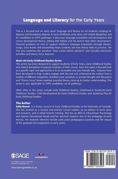 Produktbild: Language and Literacy for the Early Years