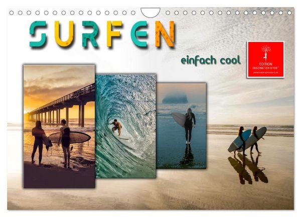 Surfen - einfach cool (Wandkalender 2026 DIN A4 quer), CALVENDO Monatskalender