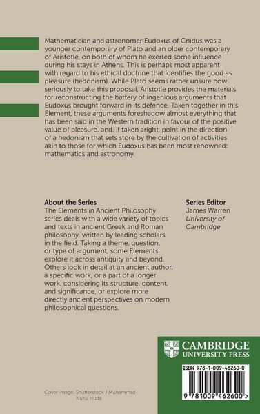 Produktbild: The Hedonism of Eudoxus of Cnidus