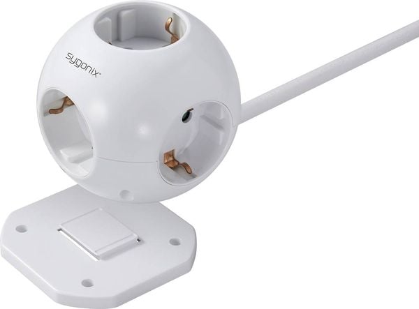Sygonix SY-4535062 Steckdosenwürfel Weiß Schutzkontakt 1St.
