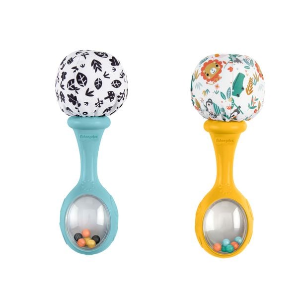 Produktbild: Fisher-Price Babys Rumba-Rasseln Spielzeug, 2er-Set f&uuml;r Babys ab 3 Monaten, ko