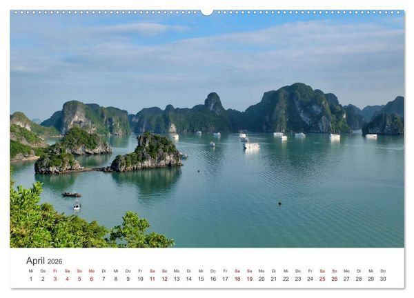 Produktbild: Vietnam - Einzigartige St&auml;dte und wundersch&ouml;ne Natur. (Wandkalender 2026 DIN A2 quer), CALVENDO Monatskalender
