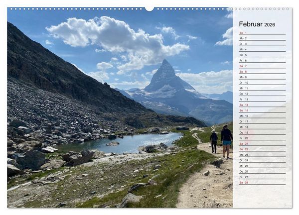Produktbild: Alpenauszeit - Schweizer Bergsommermomente f&uuml;r die Seele (hochwertiger Premium Wandkalender 2026 DIN A2 quer), Kunstdruck in Hochglanz