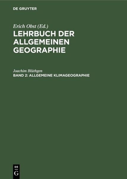 Produktbild: Allgemeine Klimageographie
