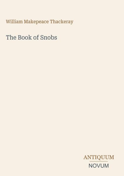 Produktbild: The Book of Snobs