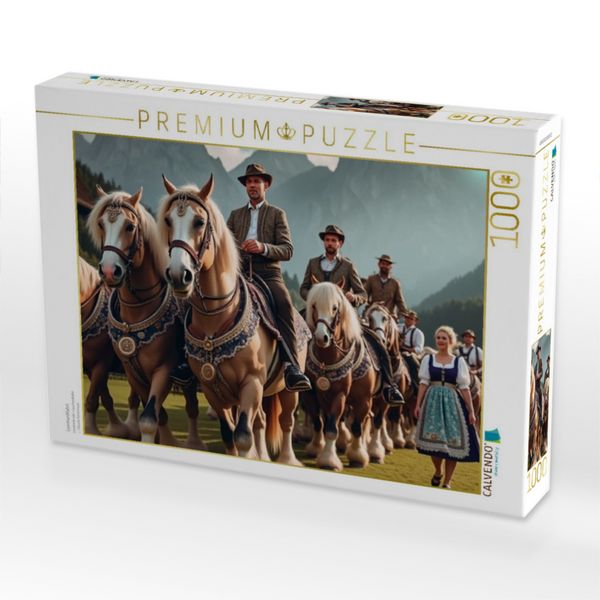 Produktbild: CALVENDO Puzzle Leonhardifahrt | 1000 Teile Lege-Gr&ouml;&szlig;e 64x48cm Foto-Puzzle f&uuml;r gl&uuml;ckliche Stunden