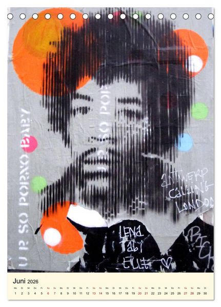 Produktbild: StreetArt London (Tischkalender 2026 DIN A5 hoch), CALVENDO Monatskalender