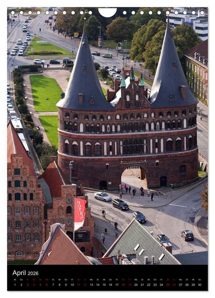 Produktbild: L&uuml;beck - Hansesch&ouml;nheit in Insellage (Wandkalender 2026 DIN A4 hoch), CALVENDO Monatskalender