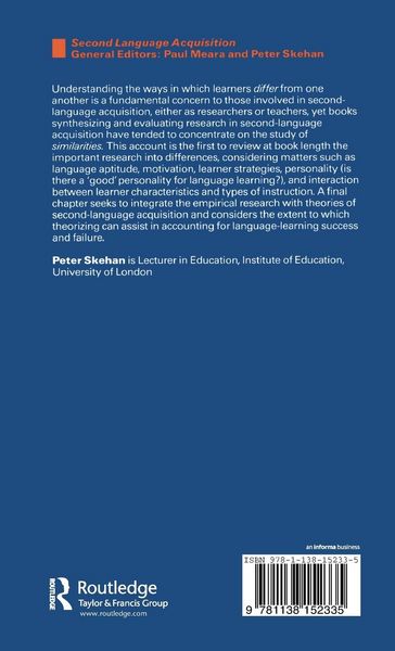 Produktbild: Individual Differences in Second Language Learning
