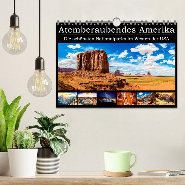 Produktbild: Atemberaubendes Amerika - Die sch&ouml;nsten Nationalparks im Westen der USA (Wandkalender 2026 DIN A4 quer), CALVENDO Monatskalender