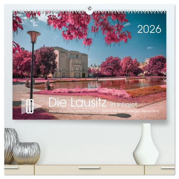 Produktbild: Die Lausitz durch den Infrarotfilter (hochwertiger Premium Wandkalender 2026 DIN A2 quer), Kunstdruck in Hochglanz