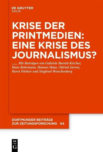 Produktbild: Krise der Printmedien: Eine Krise des Journalismus?