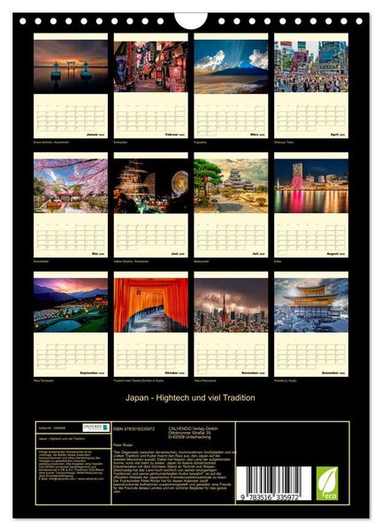 Produktbild: Japan - Hightech und viel Tradition (Wandkalender 2026 DIN A4 hoch), CALVENDO Monatskalender