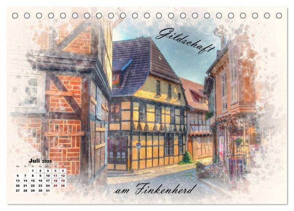 Produktbild: Quedlinburg-meine Stadt (Tischkalender 2026 DIN A5 quer), CALVENDO Monatskalender