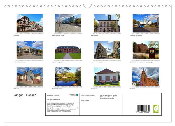 Produktbild: Langen - Hessen (Wandkalender 2026 DIN A3 quer), CALVENDO Monatskalender