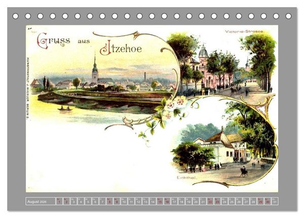 Produktbild: Gru&szlig; aus Itzehoe (Tischkalender 2026 DIN A5 quer), CALVENDO Monatskalender