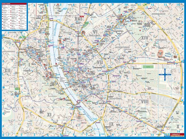 Produktbild: Budapest, Borch Map