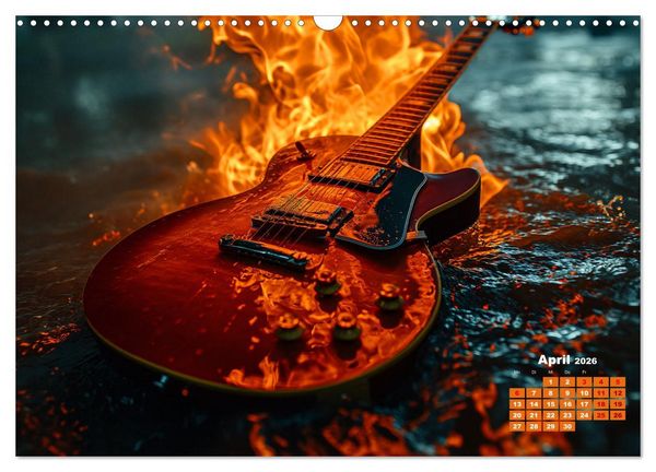 Produktbild: Sechs Saiten, Zw&ouml;lf Monate - Der Gitarrenkalender (Wandkalender 2026 DIN A3 quer), CALVENDO Monatskalender